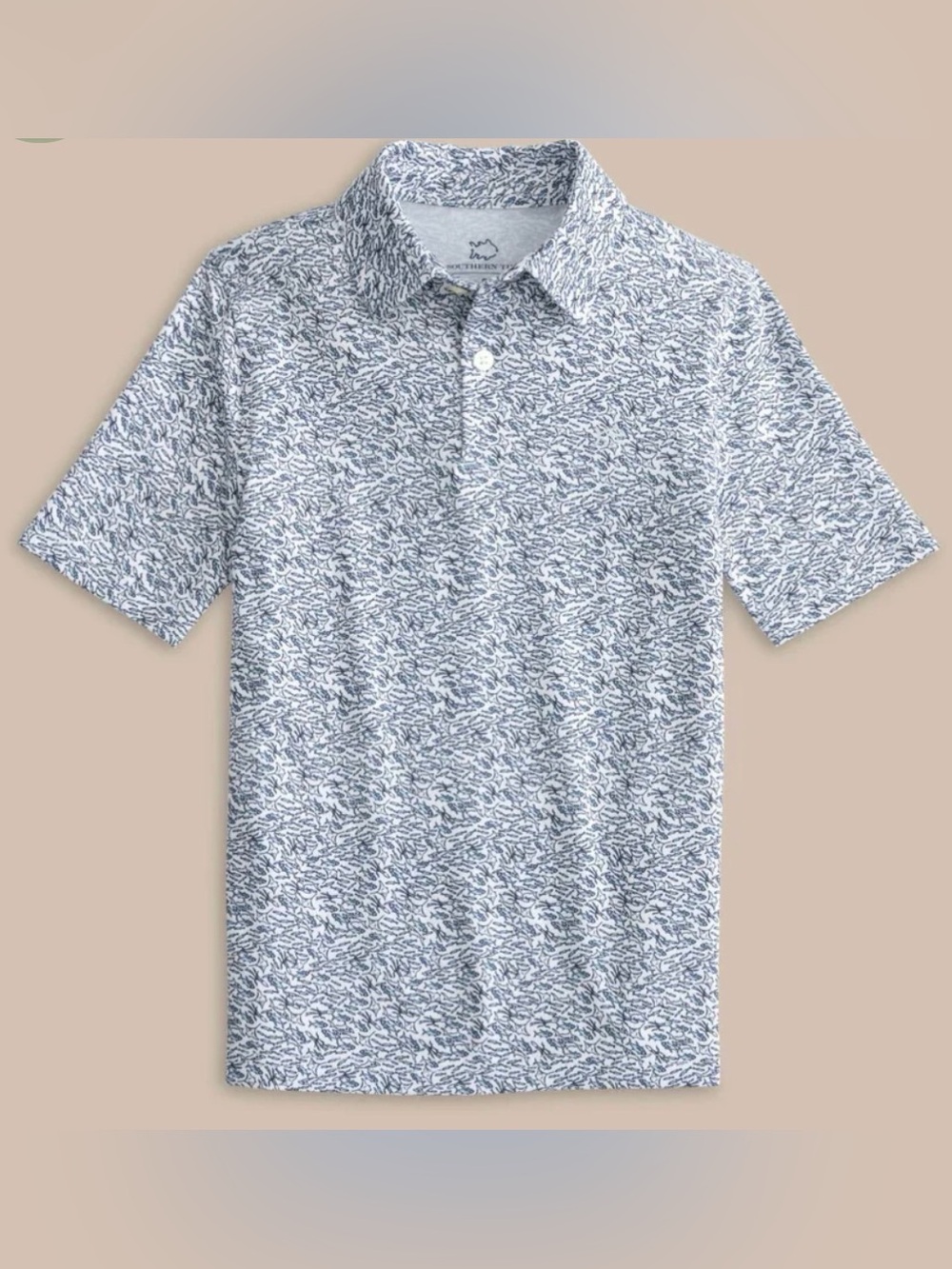 Southern Tide Boys Driver Schooling Fish Performance Polo Shirt - Med (8-10)